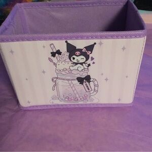 Sanrio Kuromi Purple and White Fabric Storage Bin